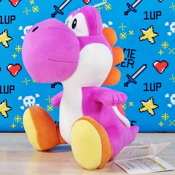All Star Collection Super Mario PURPLE YOSHI 8" #49 Nintendo Little Buddy Plush - Picture 7 of 11